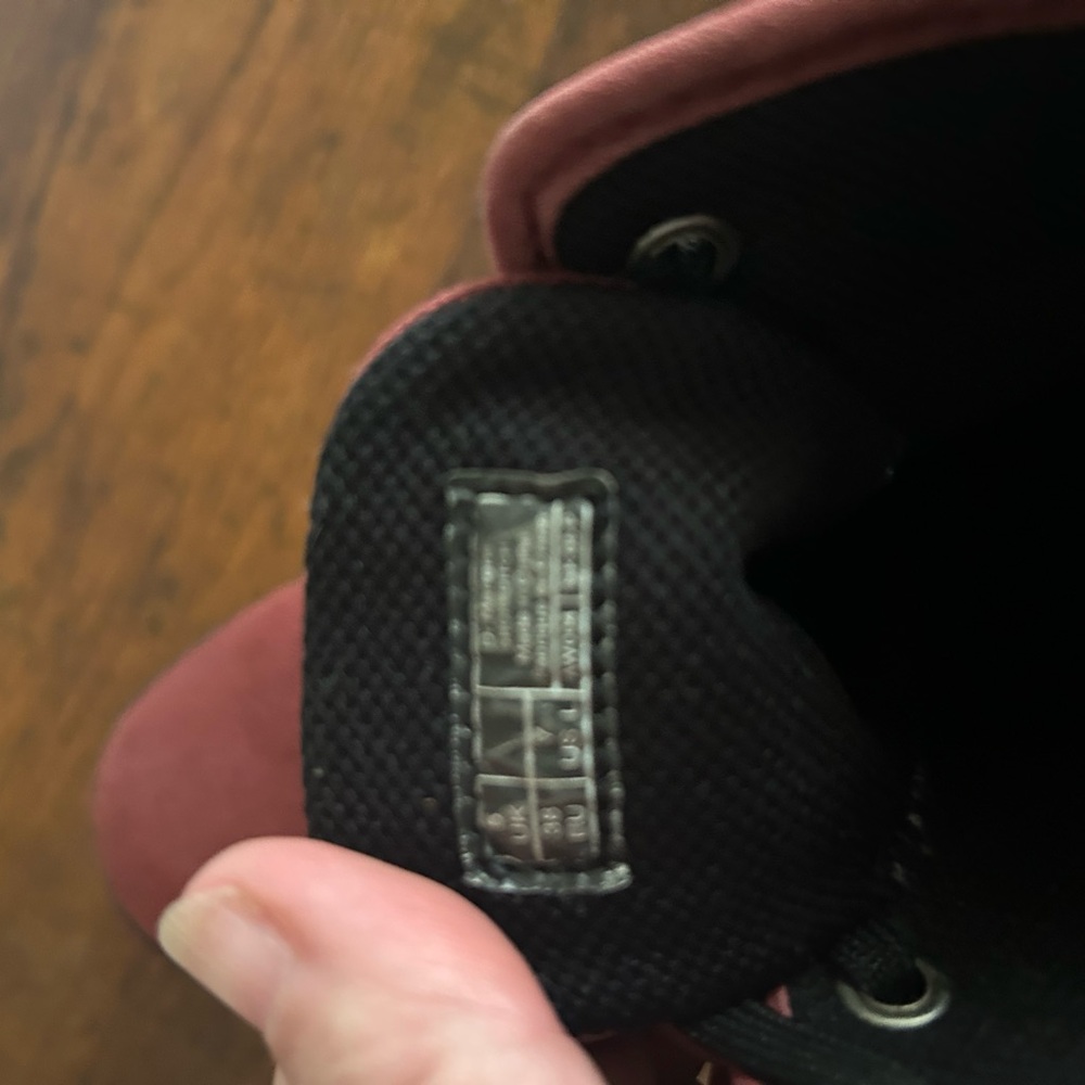 Dr. Martens Women's Burgundy Canvas Ankle Boots - Picture 11 of 11